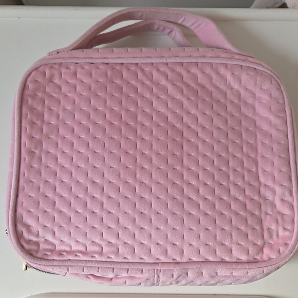 Elkuer Luxe Soft Pink Quilted Cosmetic Travel Case Organizer NEW - Picture 11 of 13